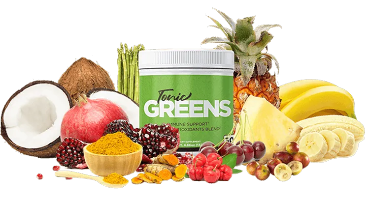TonicGreens immune support superfood powder with fruits and vegetables